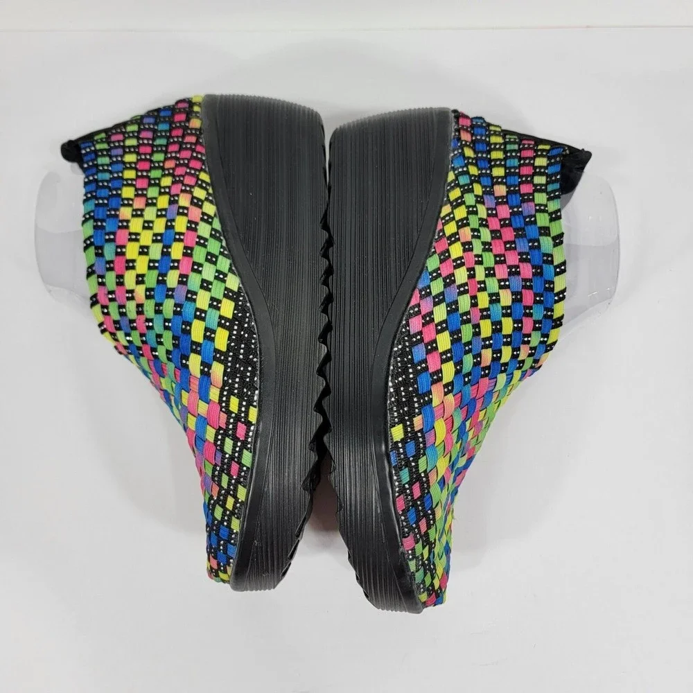 Serene Island Women's‎ Sovi Colorful Woven Shoes Platform Sole Wedge Size…
